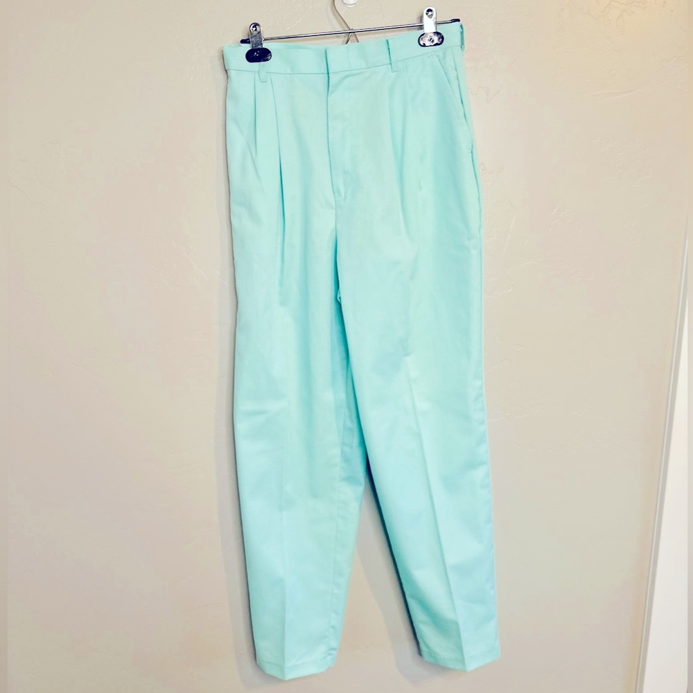 City Chic Vintage High Trouser Waist Pleated Dress Pant Sky Blue Teal SZ… - Picture 3 of 16